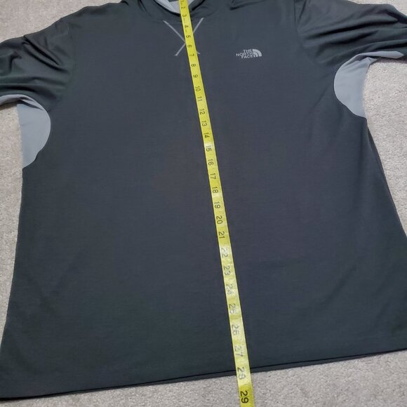 THE NORTH FACE Reactor Hoodie LS Shirt Top Lightweight Mid-Layer Grey Mens Large - Picture 14 of 14